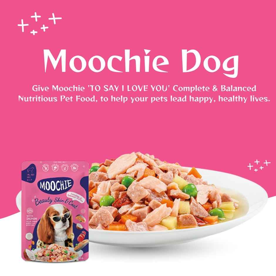 Moochie Dog Wet FOOD - Beauty Skin And Coat - Casserole With Salmon Gravy