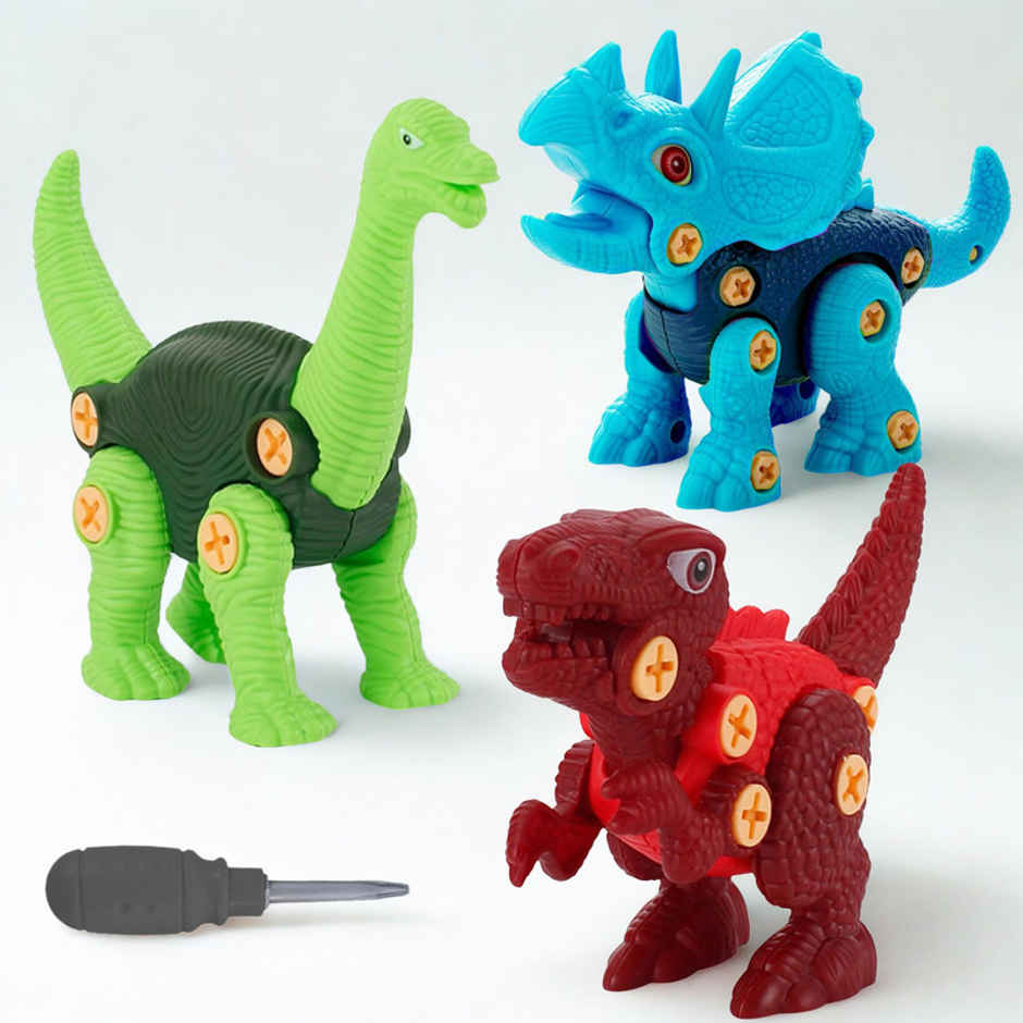 Fablue Dinosaur Building Blocks Toy for Kids - Dinosaurs with Screw driver Educational Toy