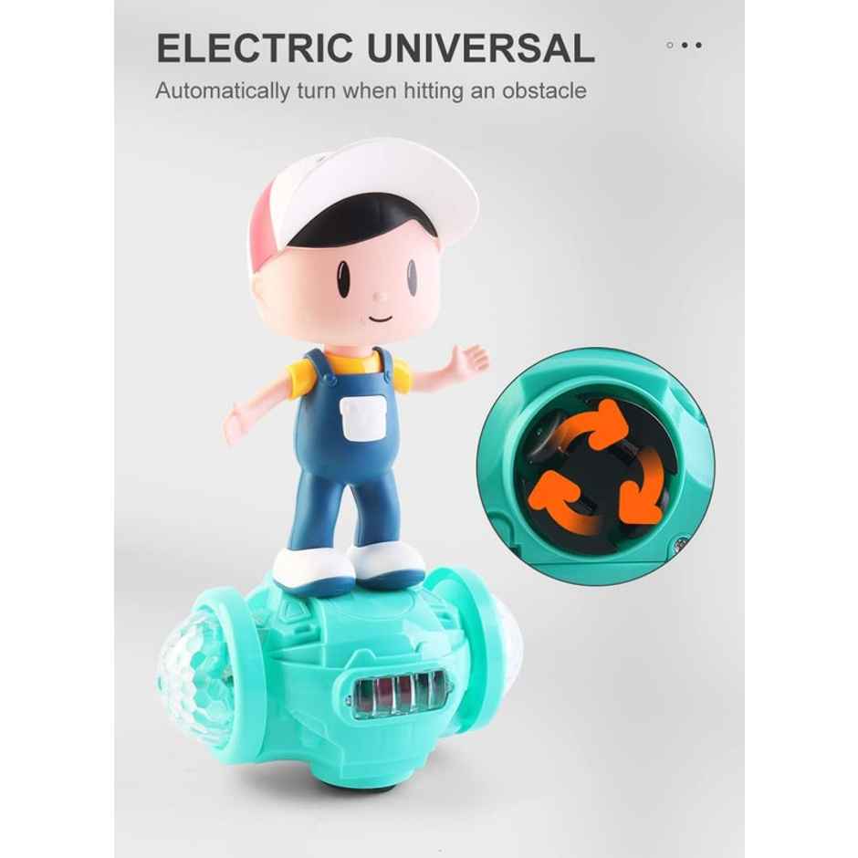 Fablue 360 Degree Rotating Musical Dancing Toy - 5D Light And Sound Dancing Boy | Multicolor