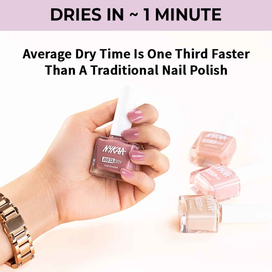 Nykaa Insta Dry Fast Drying Nail Enamel Polish Lilac Live 353 - Lilac