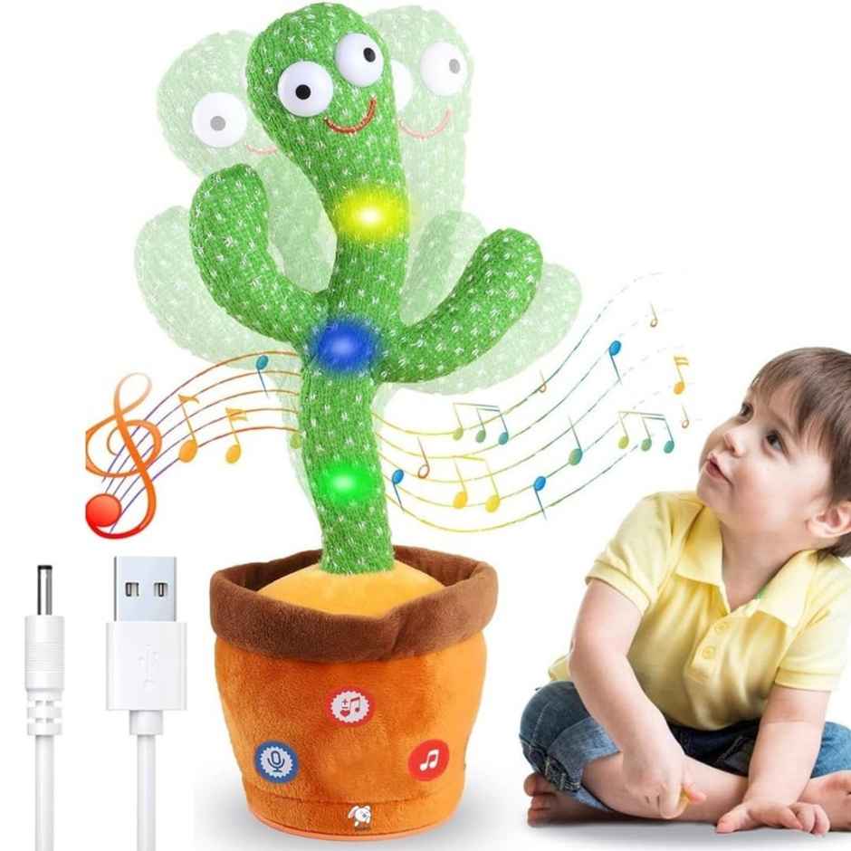Fablue Rechargeable Dancing And Talking Cactus Toy | Recording Repeat Funny Educational Toy