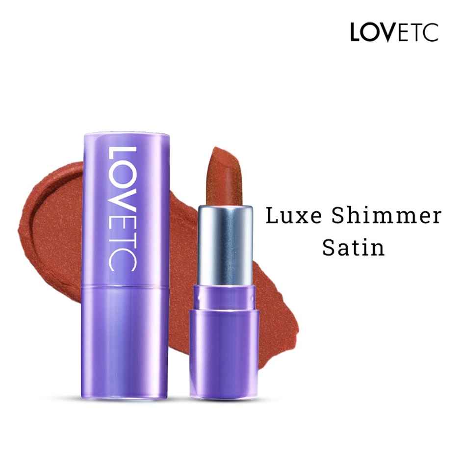Lovetc Pout | Perfect | Etc Luxe Shimmer Satin Mini Lipstick | Sundowner | 1.5 g