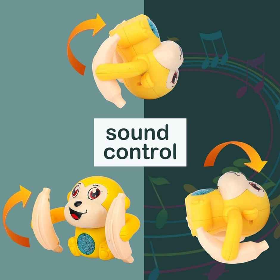 Fablue Dancing Monkey Musical Toy For Kids - Dancing Toy With Sound And Light Effects | Multicolor