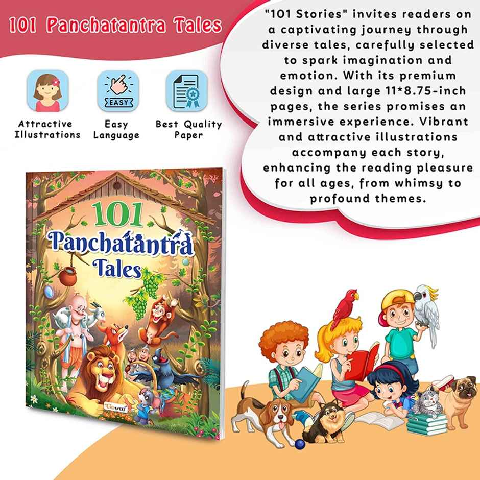 101 Panchatantra Tales Book | Ages 3-12 | Paperback - Story Book for Kids | Educational Story Book