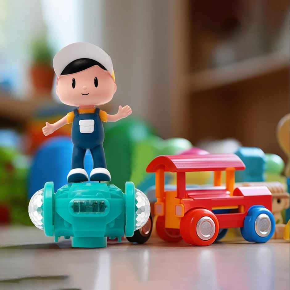 Fablue 360 Degree Rotating Musical Dancing Toy - 5D Light And Sound Dancing Boy | Multicolor