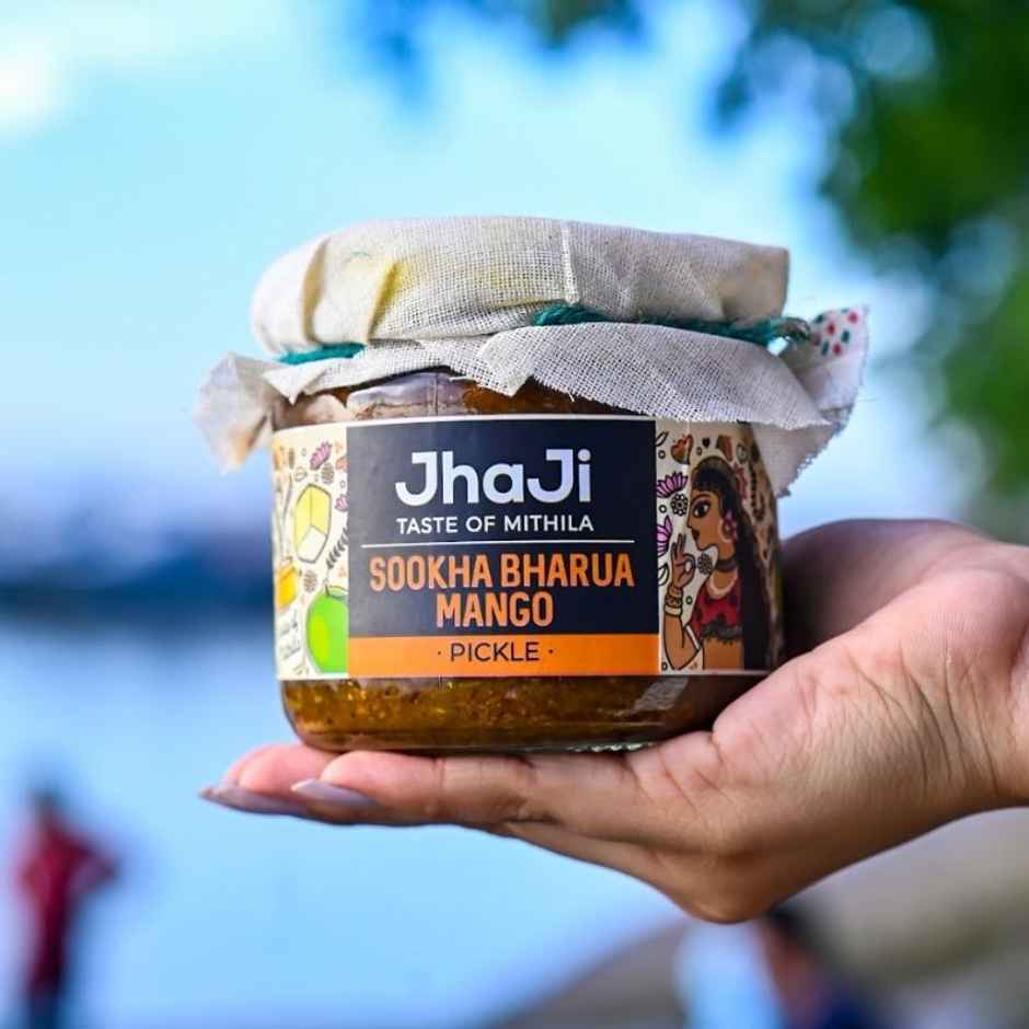 Jhaji Taste of Mithila Aam ka Sookha Bharua Achar Dry Stuffed Mango Pickle