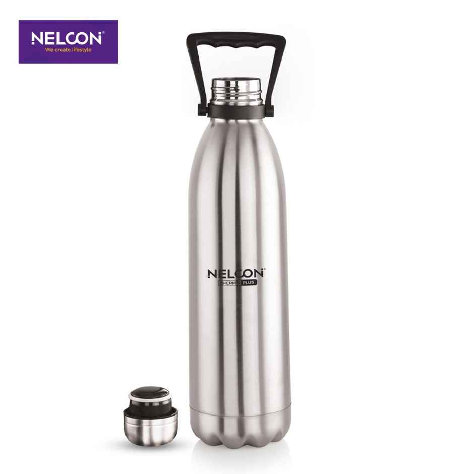 Nelcon Cola Thermoplus Vacuum Flask Water Bottle | 24 hrs Hot & Cold | ISI Certified | 1.8 L