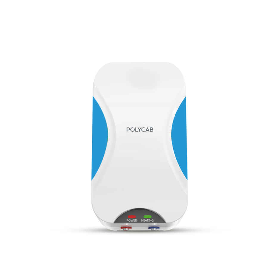 Polycab Intenso 3Litre,3Kw Electric Instant Geyser Water Heater Efficient Heatingelement-White Blue