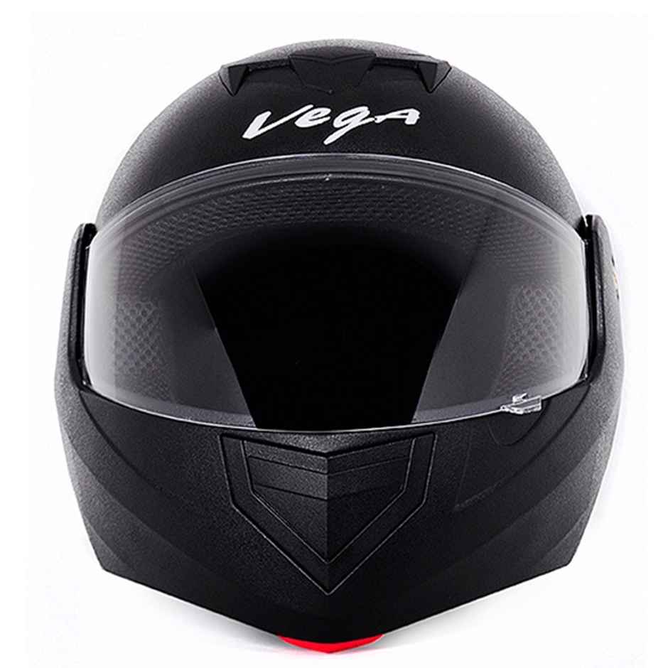 Vega Crux Black Helmet-L (1pc) & Vista Auto Care Helmet Kleen Removes Dirt, Silver-Based Antibacterial Disinfectant Foam Spray (125ml) Combo