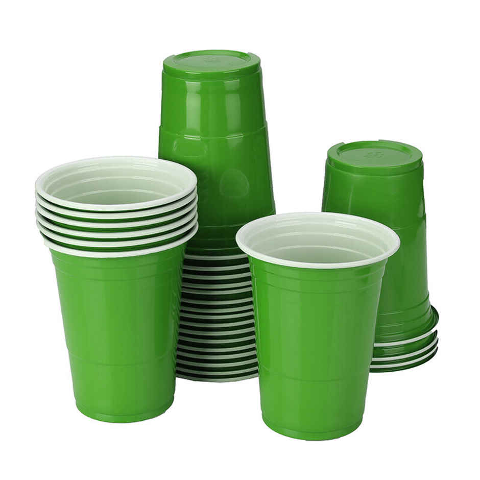Beer Pong Party Drinking Glasses | Pack of 10 | Green | Ezee