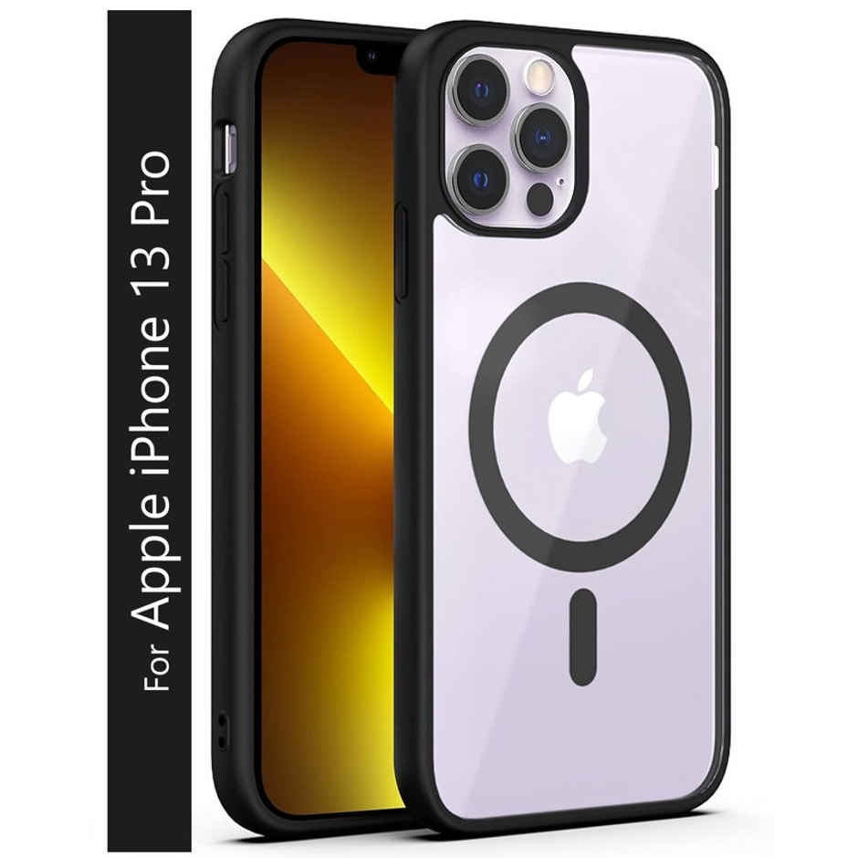 Kwine Case Apple iPhone 13 Pro Back Cover - Magsafe Case - Black