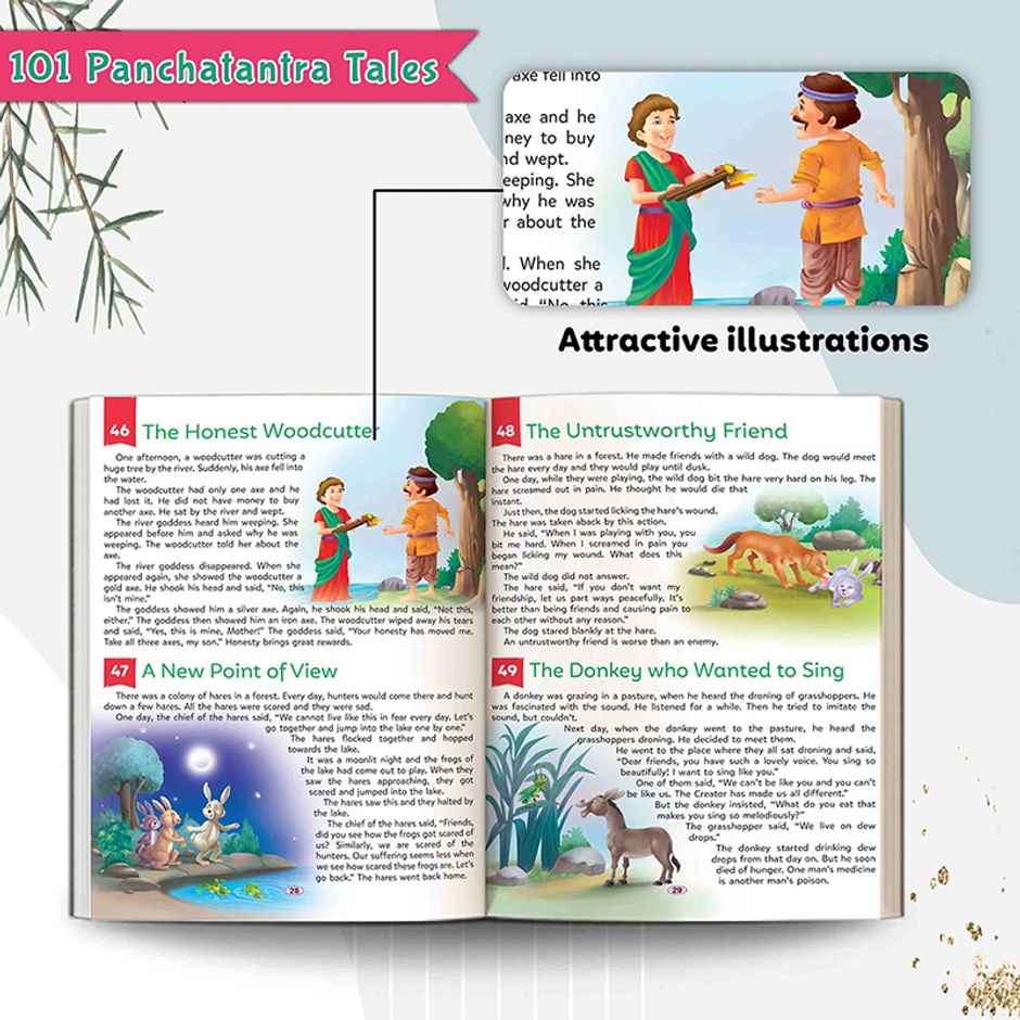 101 Panchatantra Tales Book | Ages 3-12 | Paperback - Story Book for Kids | Educational Story Book