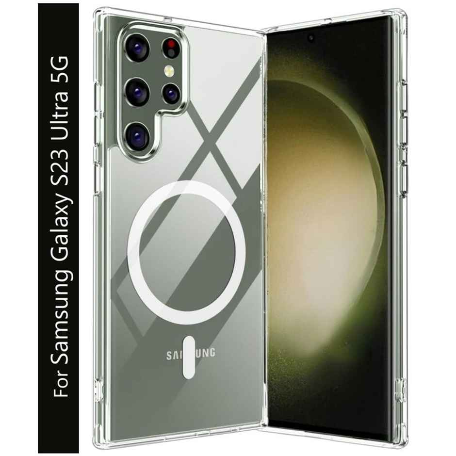 Kwine Case Samsung Galaxy S23 Ultra 5G Back Cover - Magsafe Case - Transparent