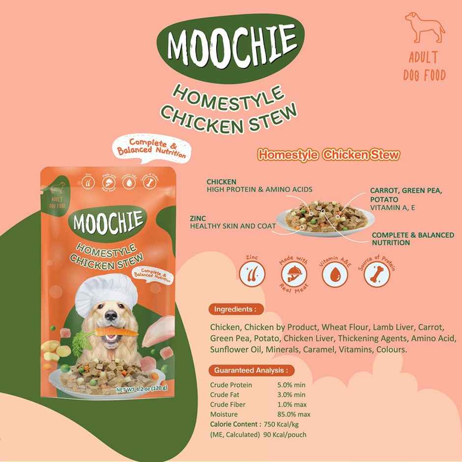 Moochie Dog Wet Gravy FOOD Homestyle With Chicken Stew