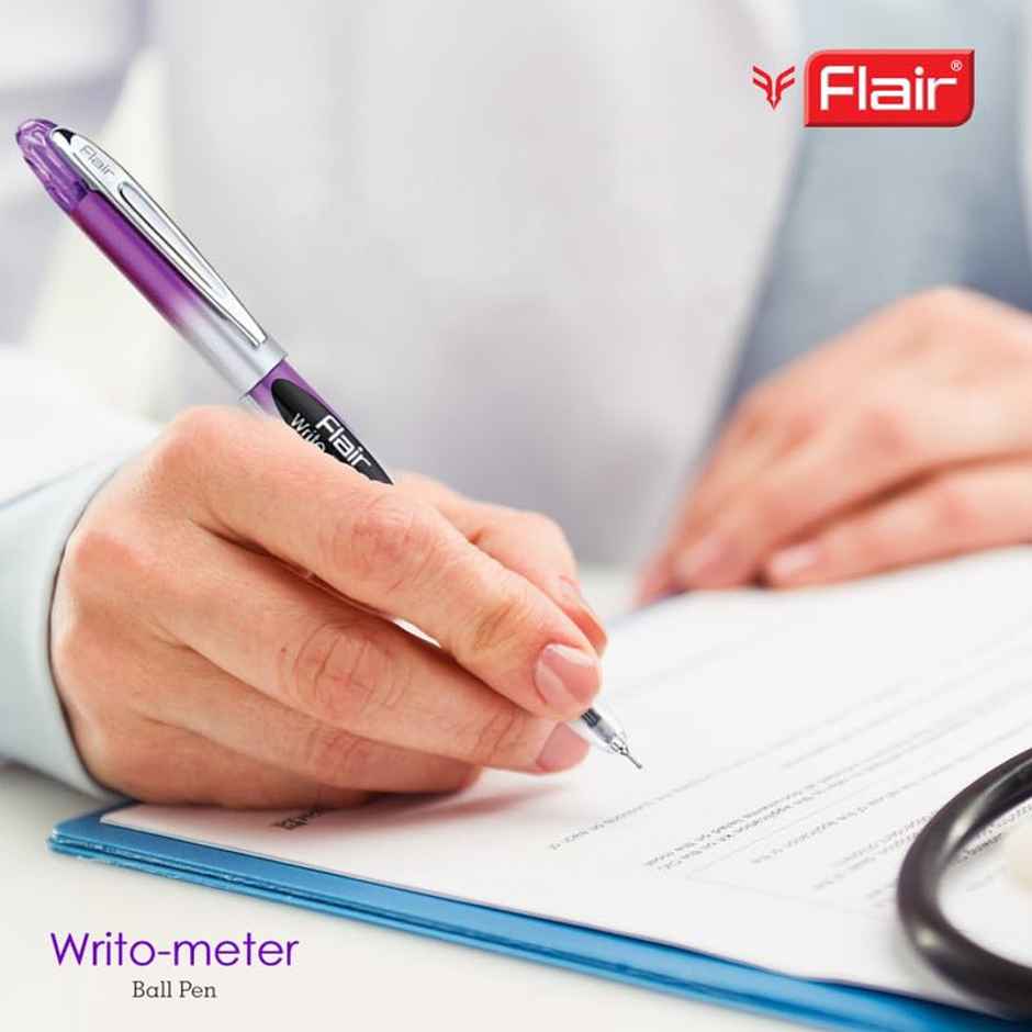 Flair Writometer Ball Pen Blue Pack Of 3