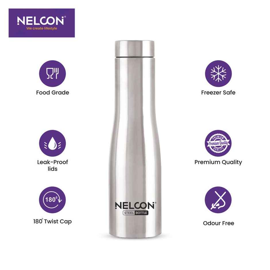 Nelcon Blue Bell Stainless Steel Bottle | BPA Free | Spill Proof | Food Grade | 1000 ml