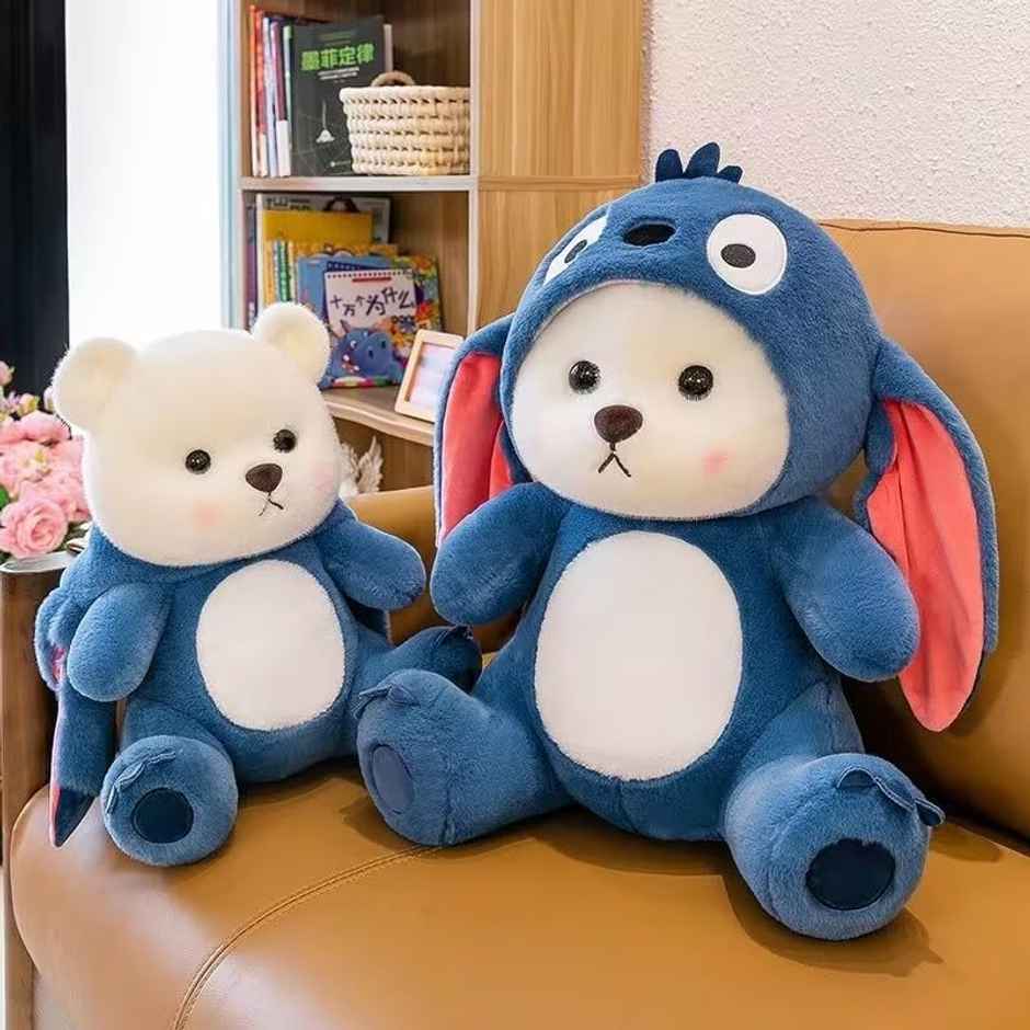 DearJoy Teddy Bear with a Hoodie Blue 30 cm