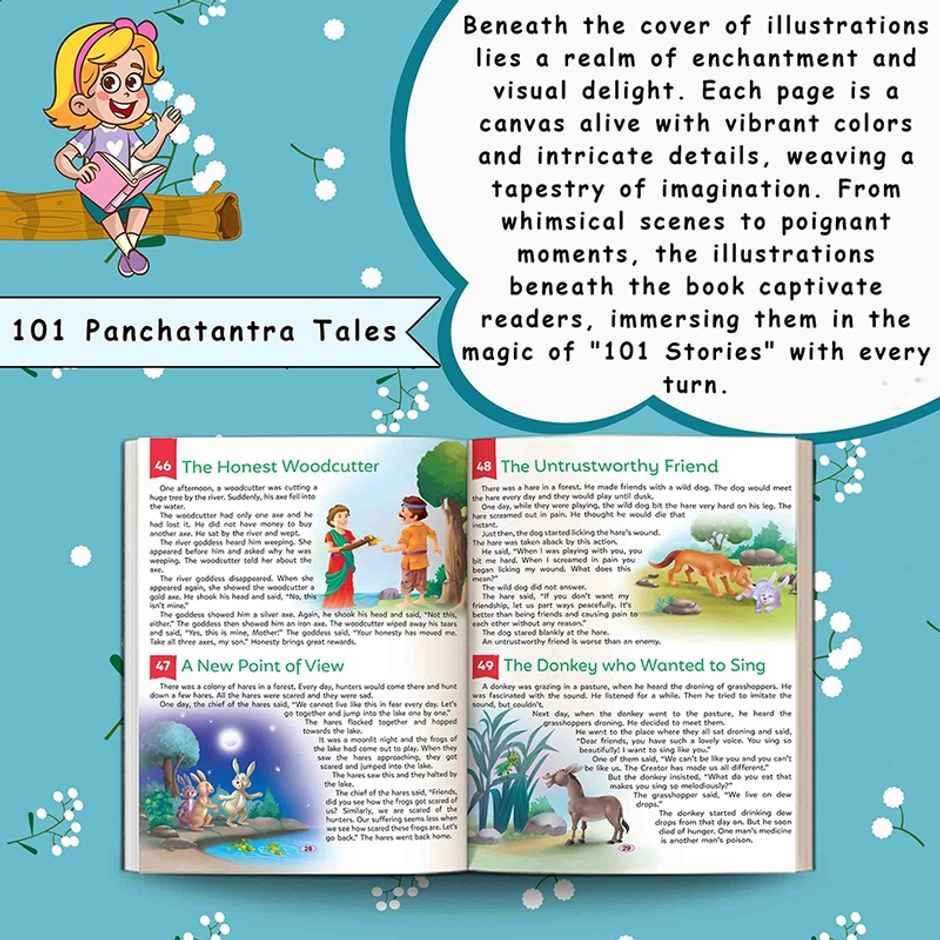 101 Panchatantra Tales Book | Ages 3-12 | Paperback - Story Book for Kids | Educational Story Book