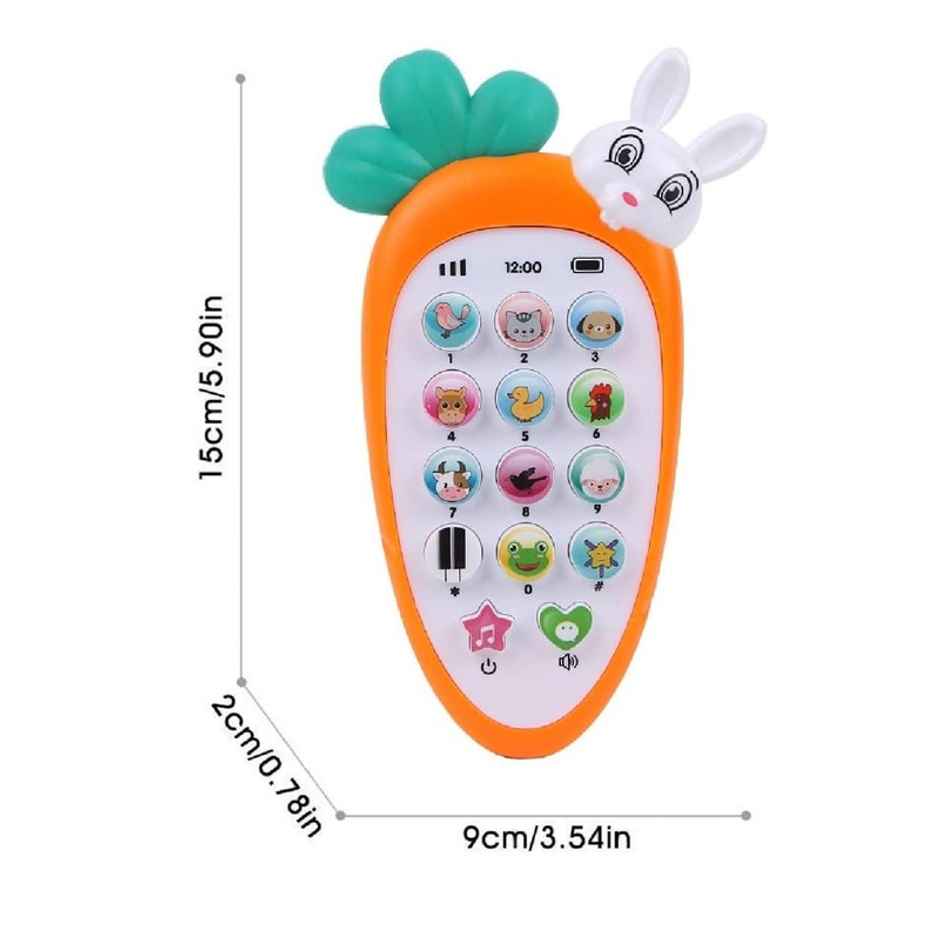 Fablue Cell Phone Musical Toy - Animal Sounds And Number Learning Toy For Kids And Toddlers Orange