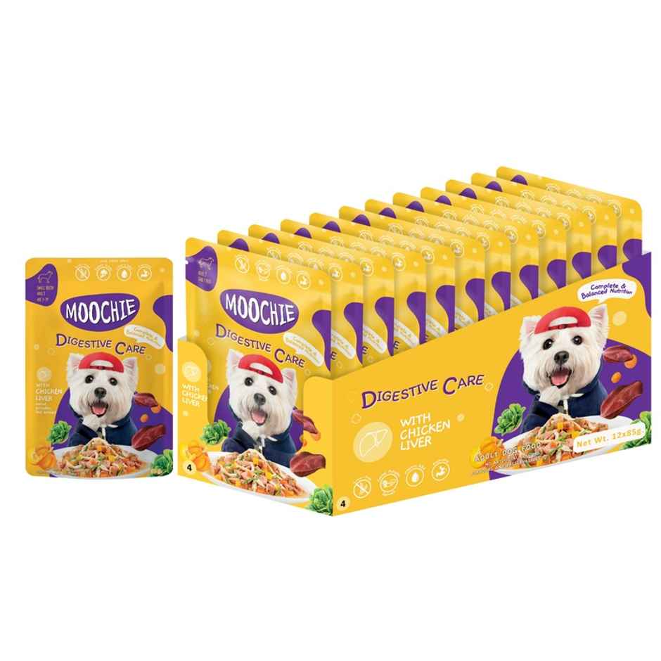 Moochie Dog Wet FOOD - Digestive Care - Casserole With Chicken Liver Gravy