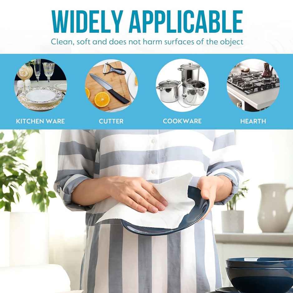 Softouch 2 Ply Kitchen Tissue/Towel Paper Roll, Soft And Highly Absorbent - 4 Rolls