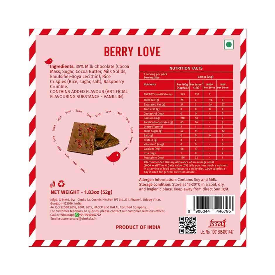 Chokola Berry Love | Berry Flavored Chocolate