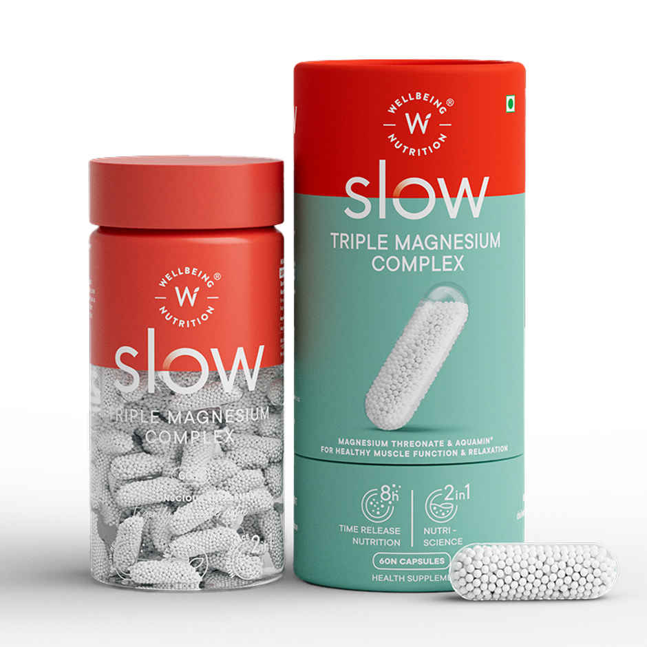 Wellbeing Nutrition Slow Triple Magnesium Complex with Glycinate, Aquamin Citrate & Threonate