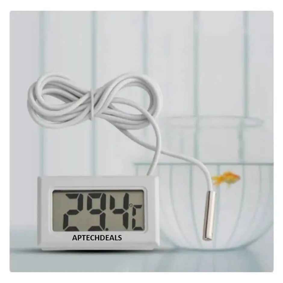 Aptechdeals Mini Lcd Digital Thermometer Sensor Wired For Room Temperaure/Fridges