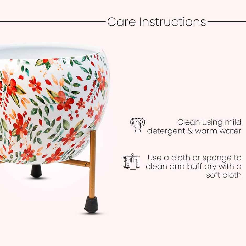 Peng Essentials Reva Home Decor Vase With Stand I Desktop, Bedroom Corner Table, Home Decor Centepc