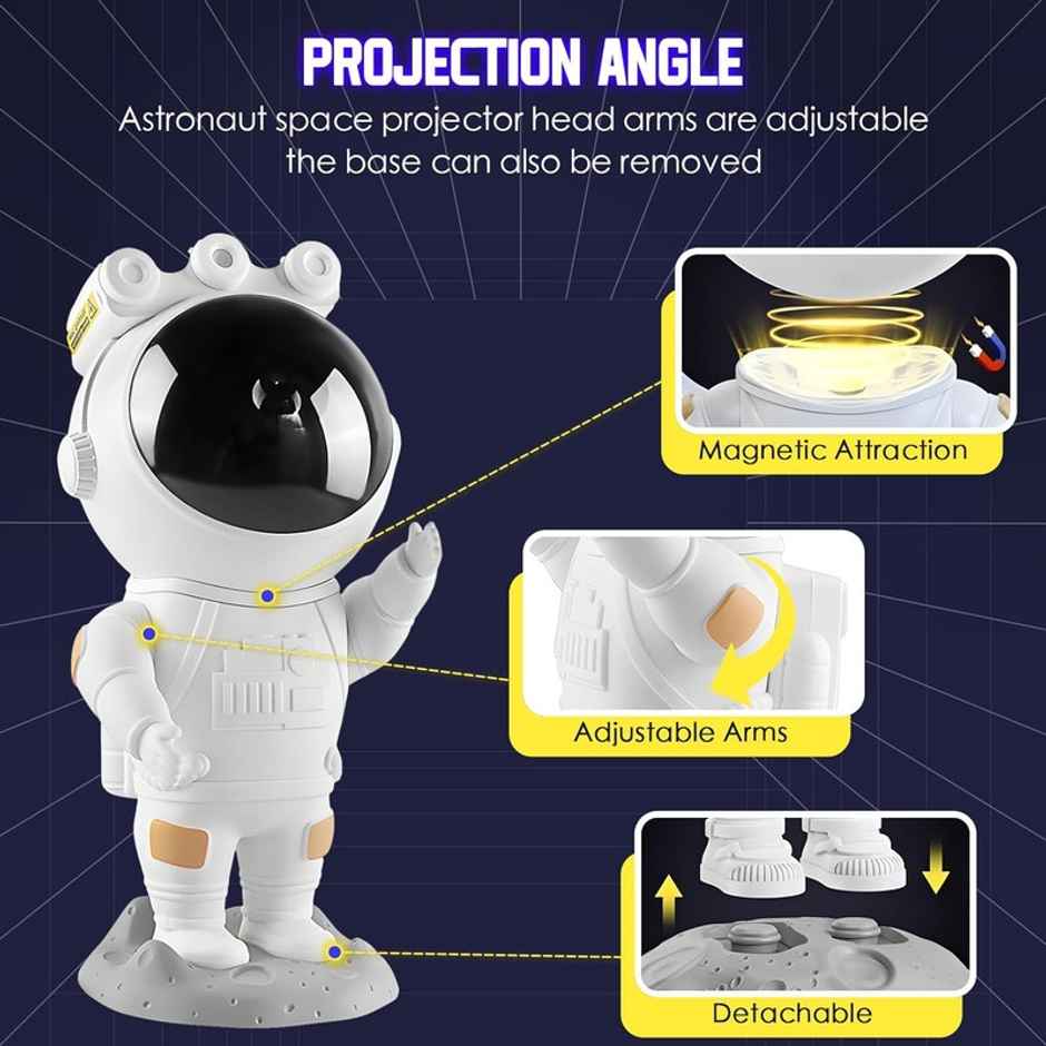 Fablue Astronaut Galaxy Projector Lamp for Bedroom - 360 Degree Astronaut LED Lamp for Kids