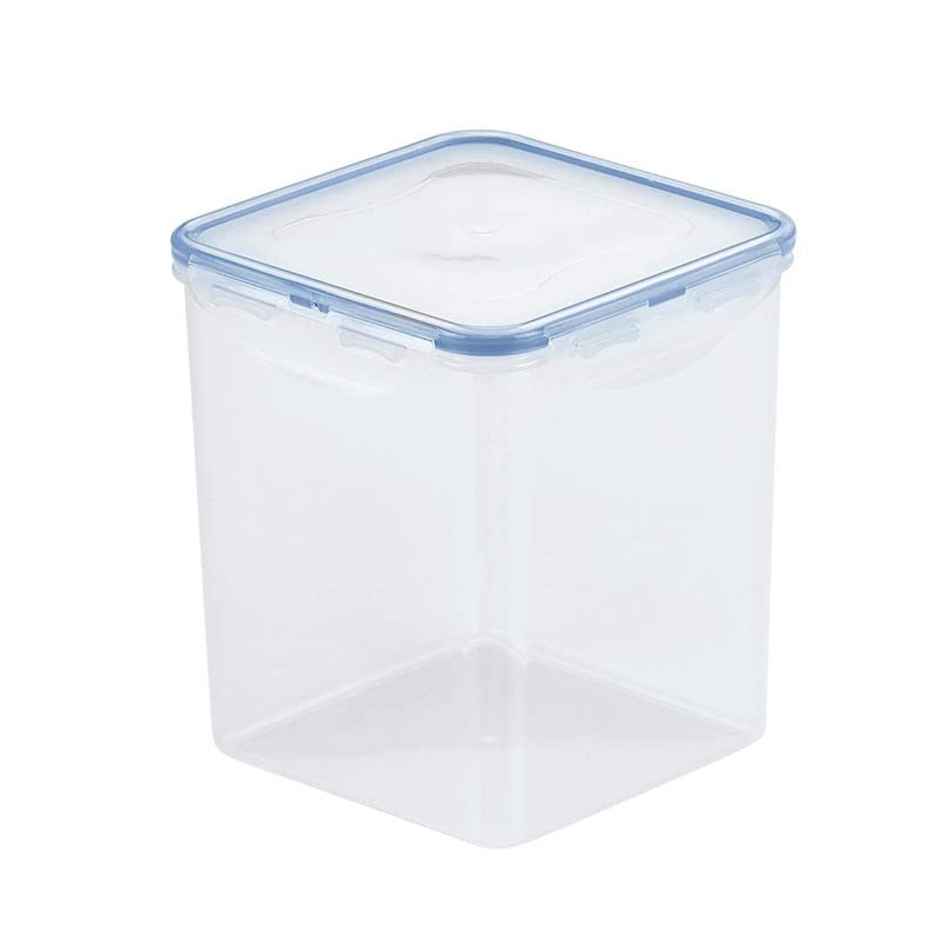LocknLock HPL822B Classic Tall Square Plastic Airtight Food Storage Container | Transparent - 2.6 L