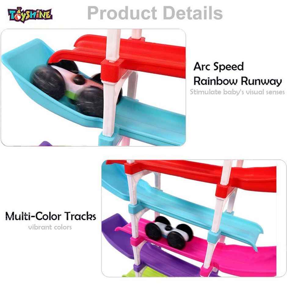 Toyshine Racer Ramp Toy With 4 Cars, 4 Ramps And Race Track For 1, 2, 3 Toddlers, Boys & Girls