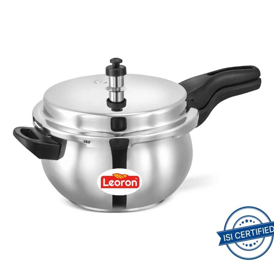 Leoron Handi 5 Litre Outer Lid Stainless Steel Induction Bottom Pressure Cooker