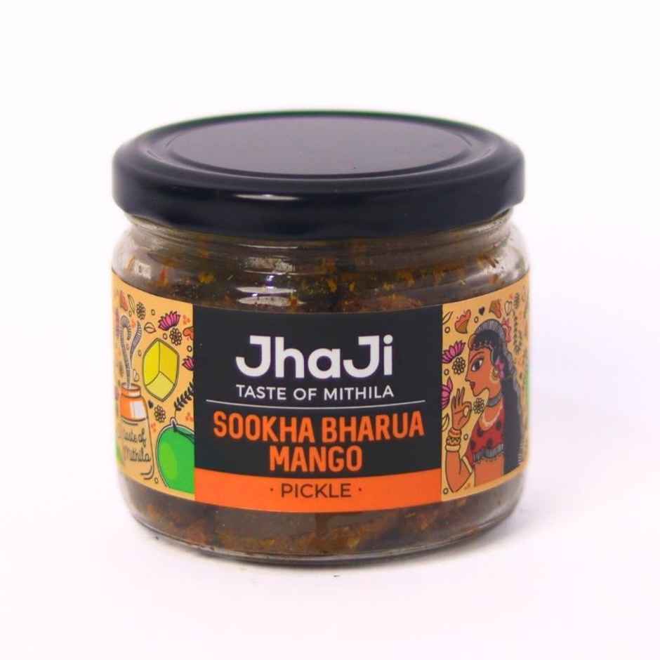 Jhaji Taste of Mithila Aam ka Sookha Bharua Achar Dry Stuffed Mango Pickle