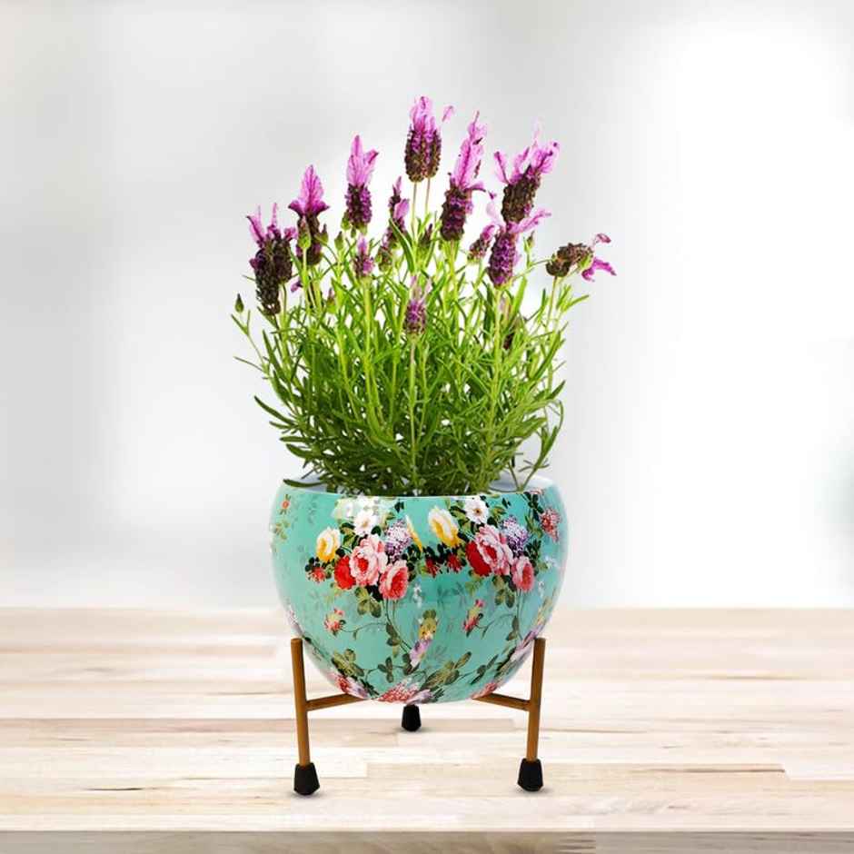 Peng Essentials Reva Home Decor Vase With Stand I Desktop, Bedroom Corner Table, Home Decor Centepc