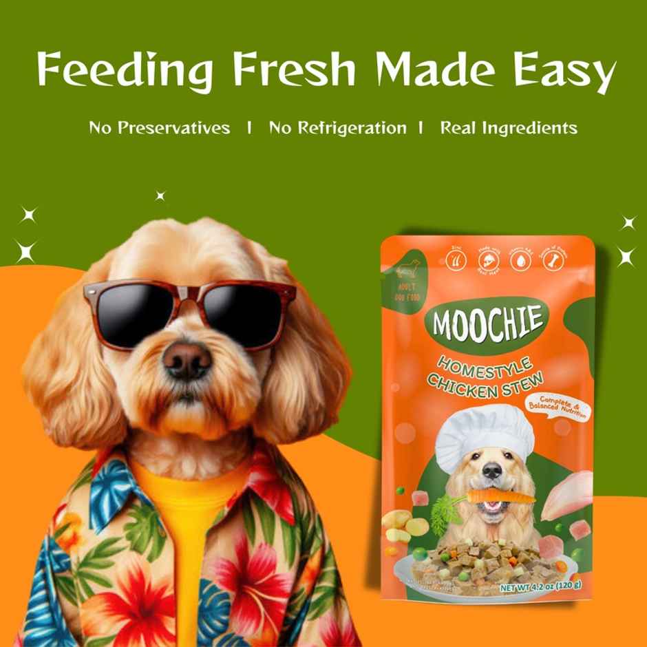 Moochie Dog Wet Gravy FOOD Homestyle With Chicken Stew