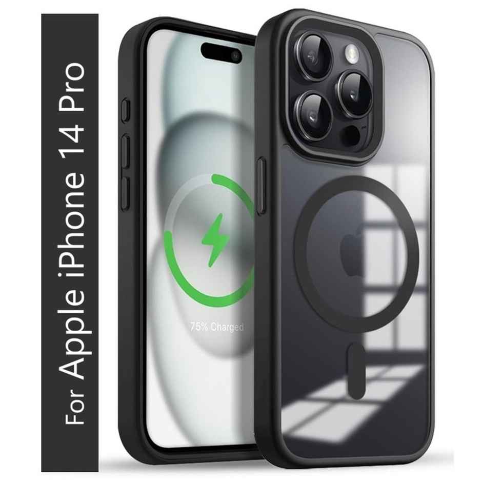 Kwine Case Apple iPhone 14 Pro Back Cover - Magsafe Case - Black