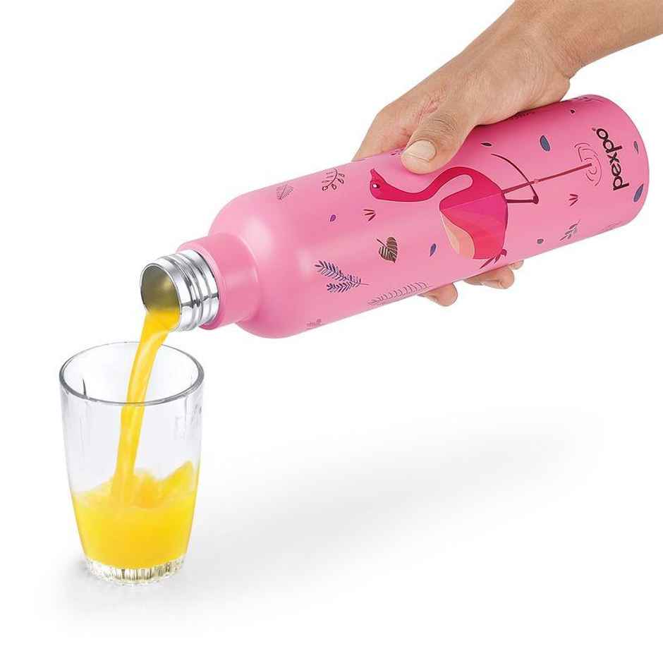 Pexpo 24 Hrs Hot & Cold Isi Certified Oslo With Printed Design Vacuum Insulated Bottle 750 ml Flask