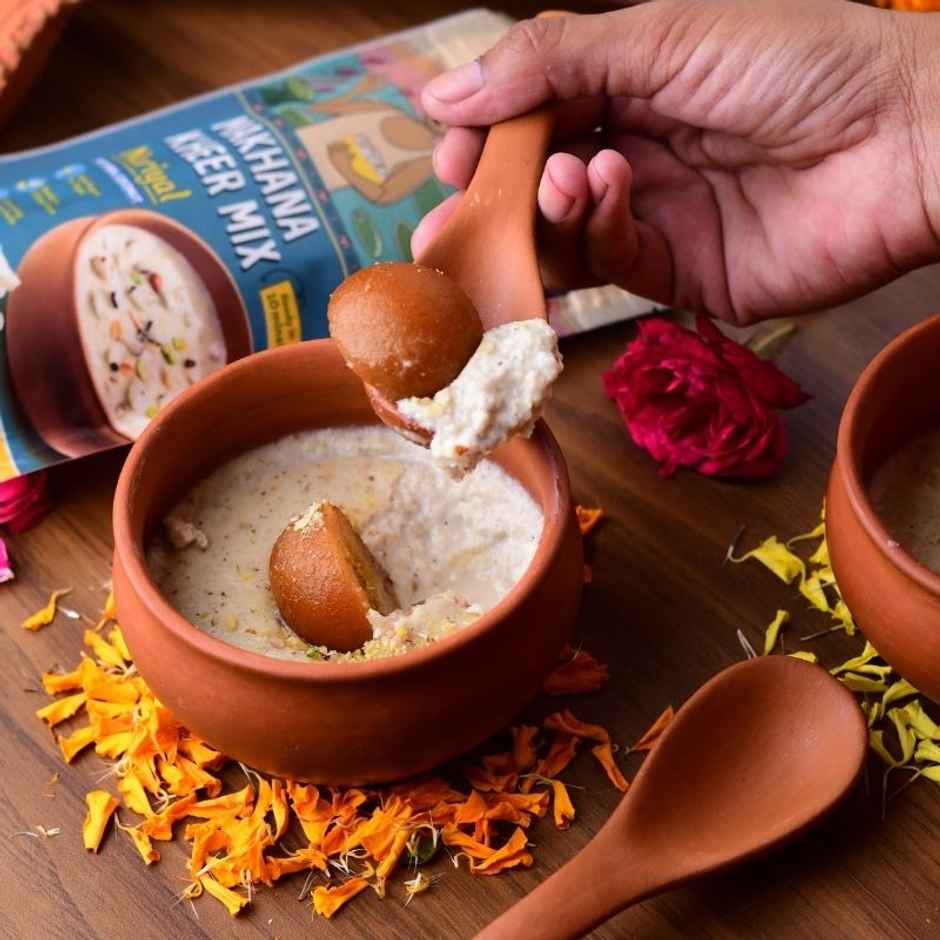 JhaJi Taste of Mithila Instant Makhana Kheer Mix Coconut Flavor