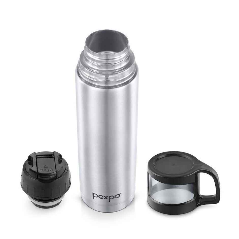 Pexpo Ferrero ISI Certified Vacuum Insulated Hot & Cold Stainless Steel Flask with Jute Bag | 1 L