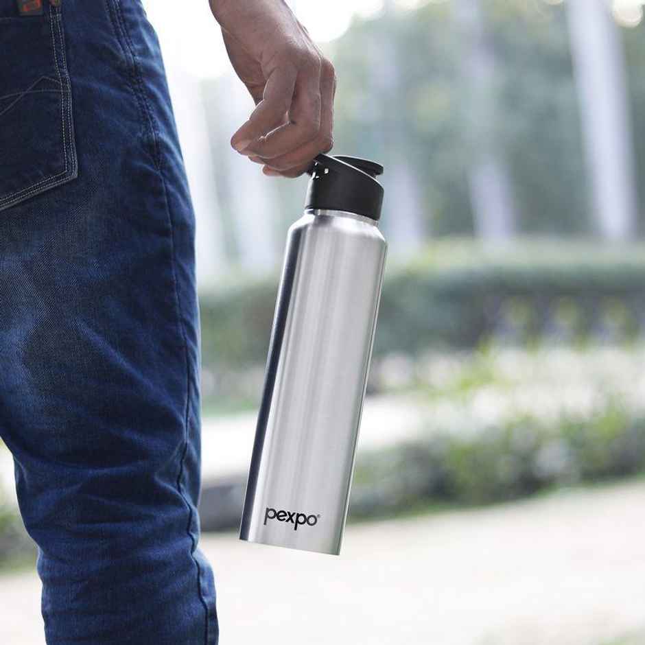 Pexpo Chromo Sports And Hiking Stainless Steel Water Bottle | 1 L