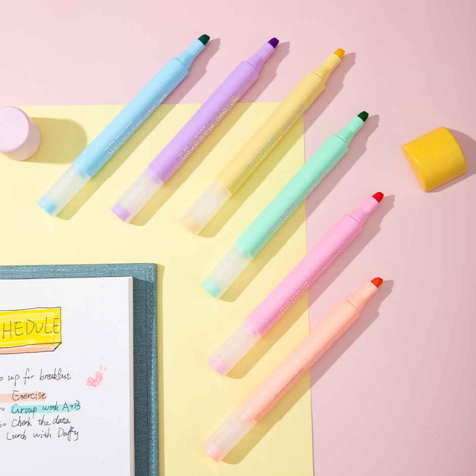 Deli EU12-6C Highlighter, Marker Pen, 6 Assorted Highlighters