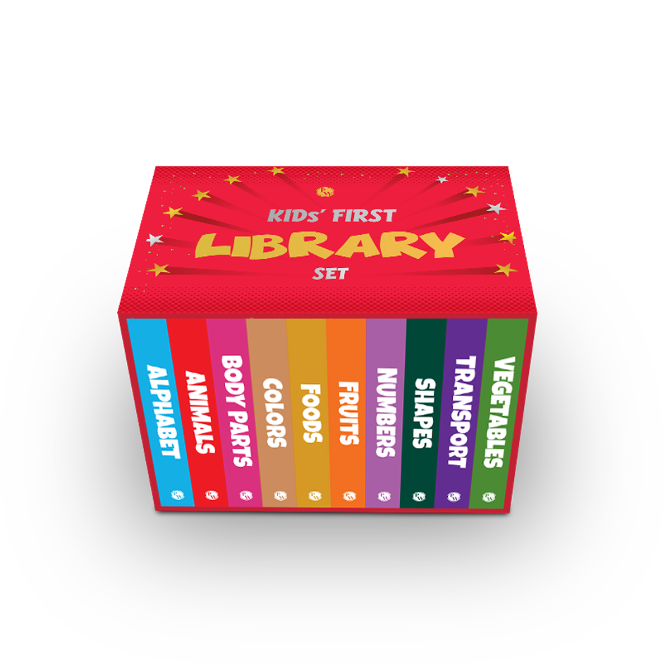 Kids' First Library Box Set Of 10 Board Books L Gift Set For Kids