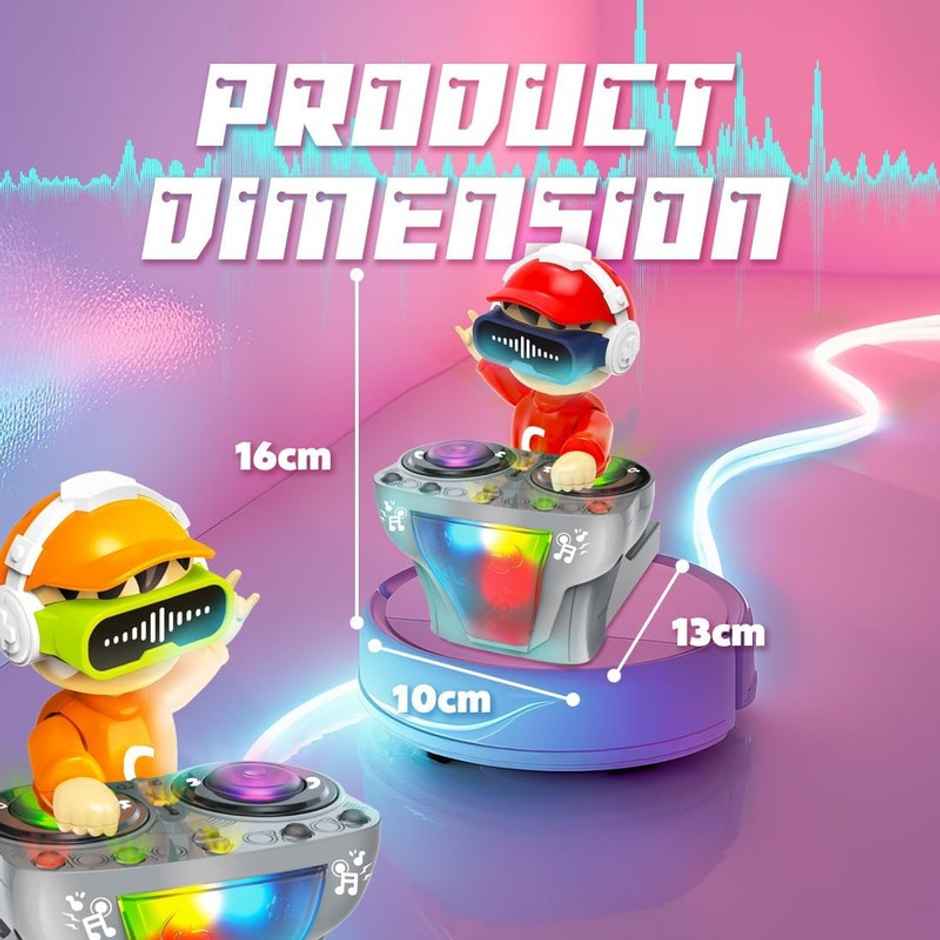 Fablue DJ Dancing Musical Robot Toy for Kids - Rock Bump With Music LED Toy For Kids - Multicolor