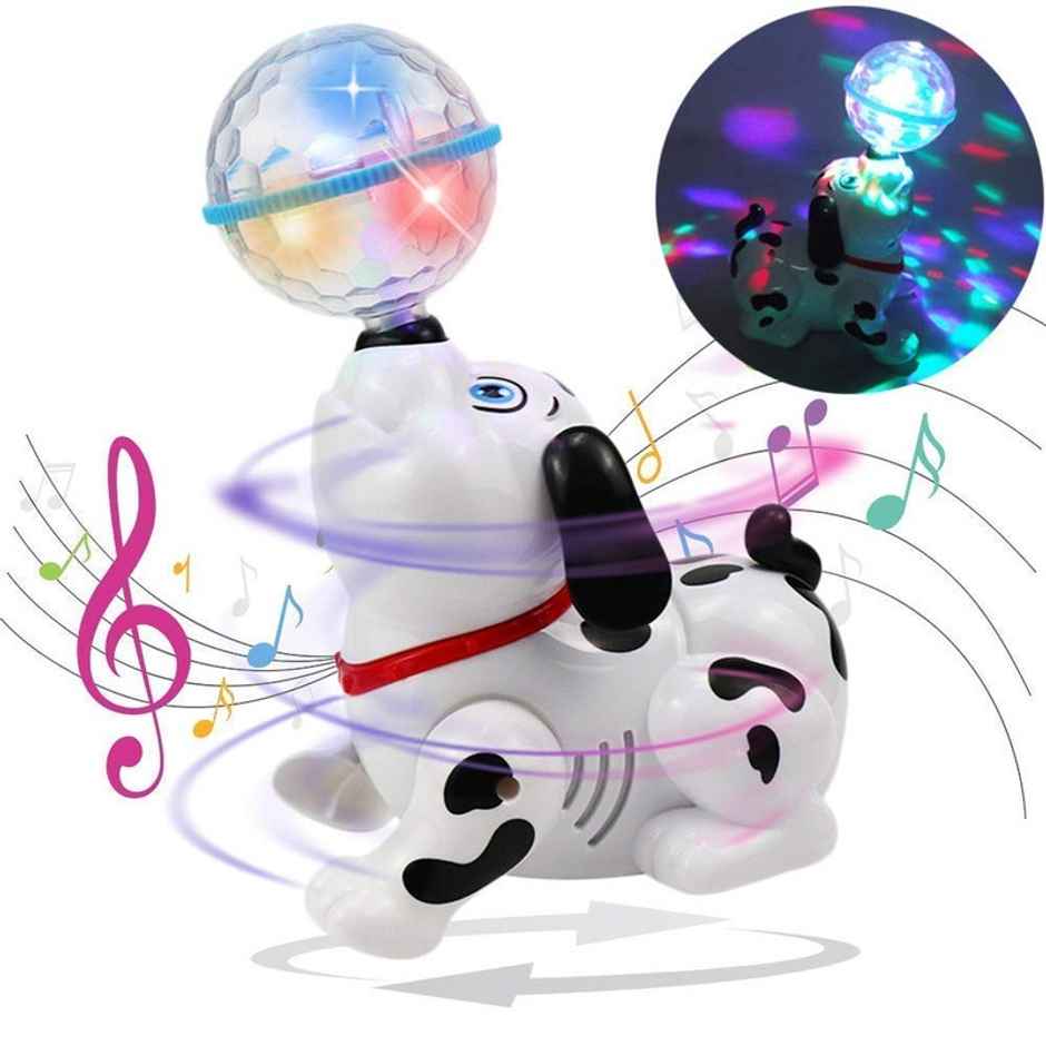 Fablue Musical Dancing Dog Toy for Kids with Flashing Lights - Sound and Light Toy for Toddlers
