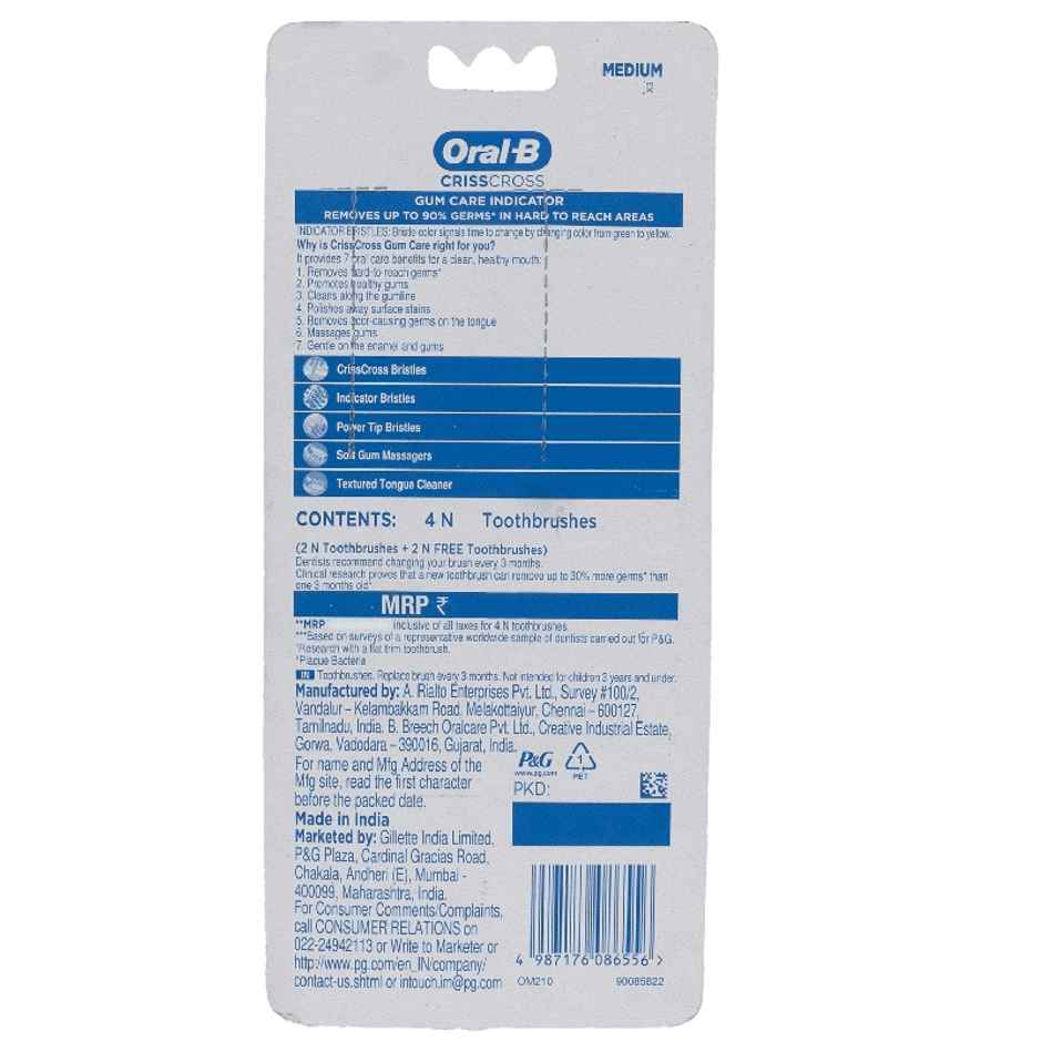 Oral B Criss Cross Gum Care Toothbrush Soft