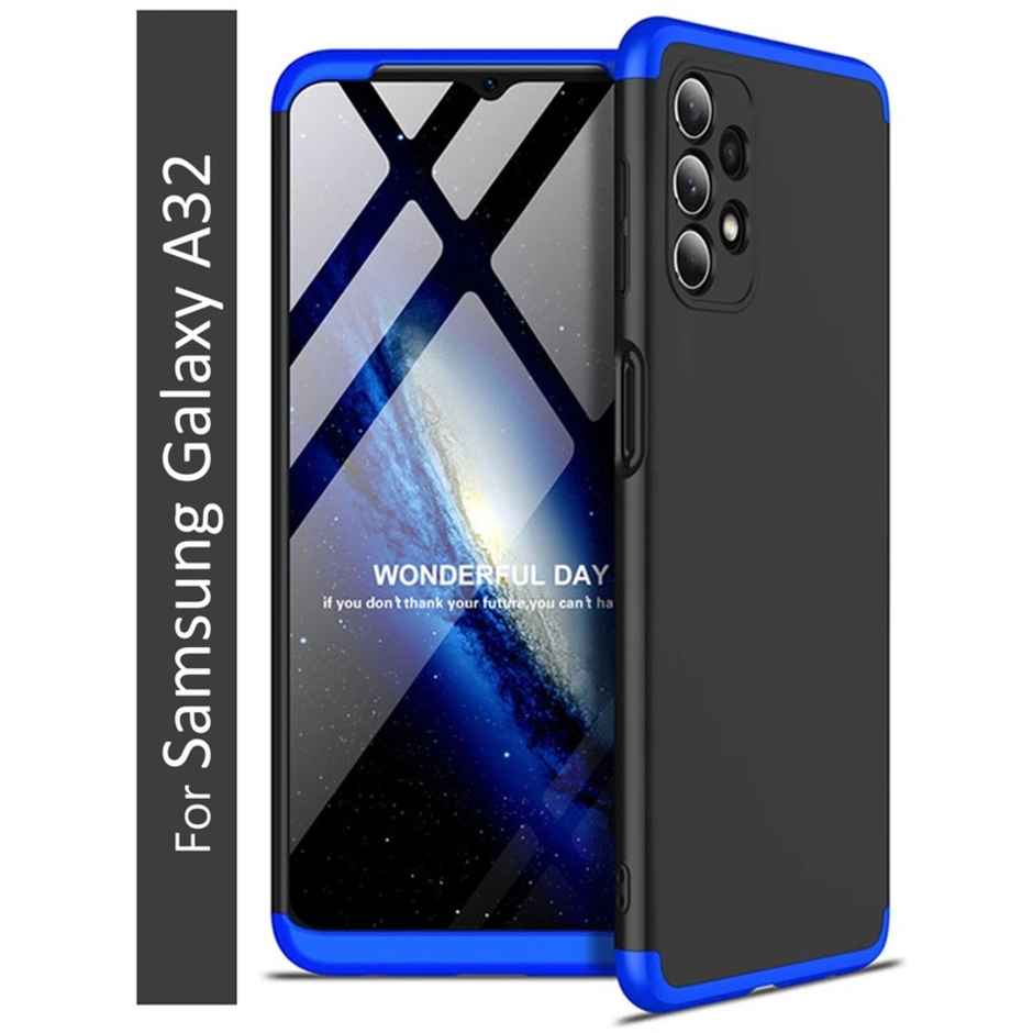 Kwine Case Samsung Galaxy A32 Back Cover - 360 Degree Case - Blue Color
