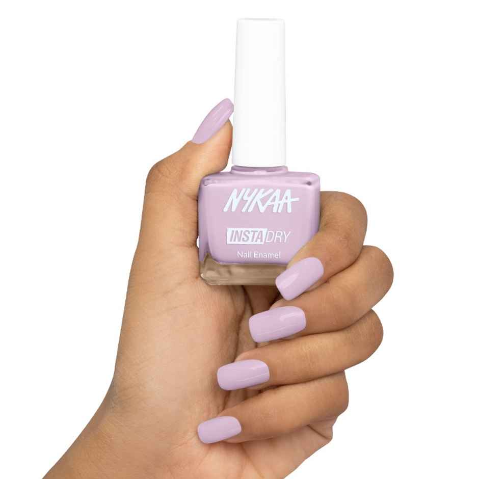 Nykaa Insta Dry Fast Drying Nail Enamel Polish Lilac Live 353 - Lilac