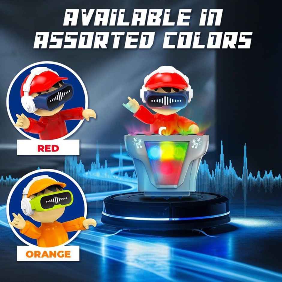 Fablue DJ Dancing Musical Robot Toy for Kids - Rock Bump With Music LED Toy For Kids - Multicolor