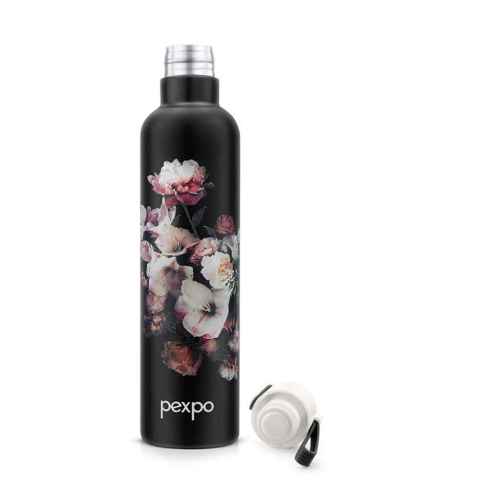 Pexpo 24 Hrs Hot & Cold Isi Certified Oslo With Printed Design Vacuum Insulated Bottle 750 ml Flask